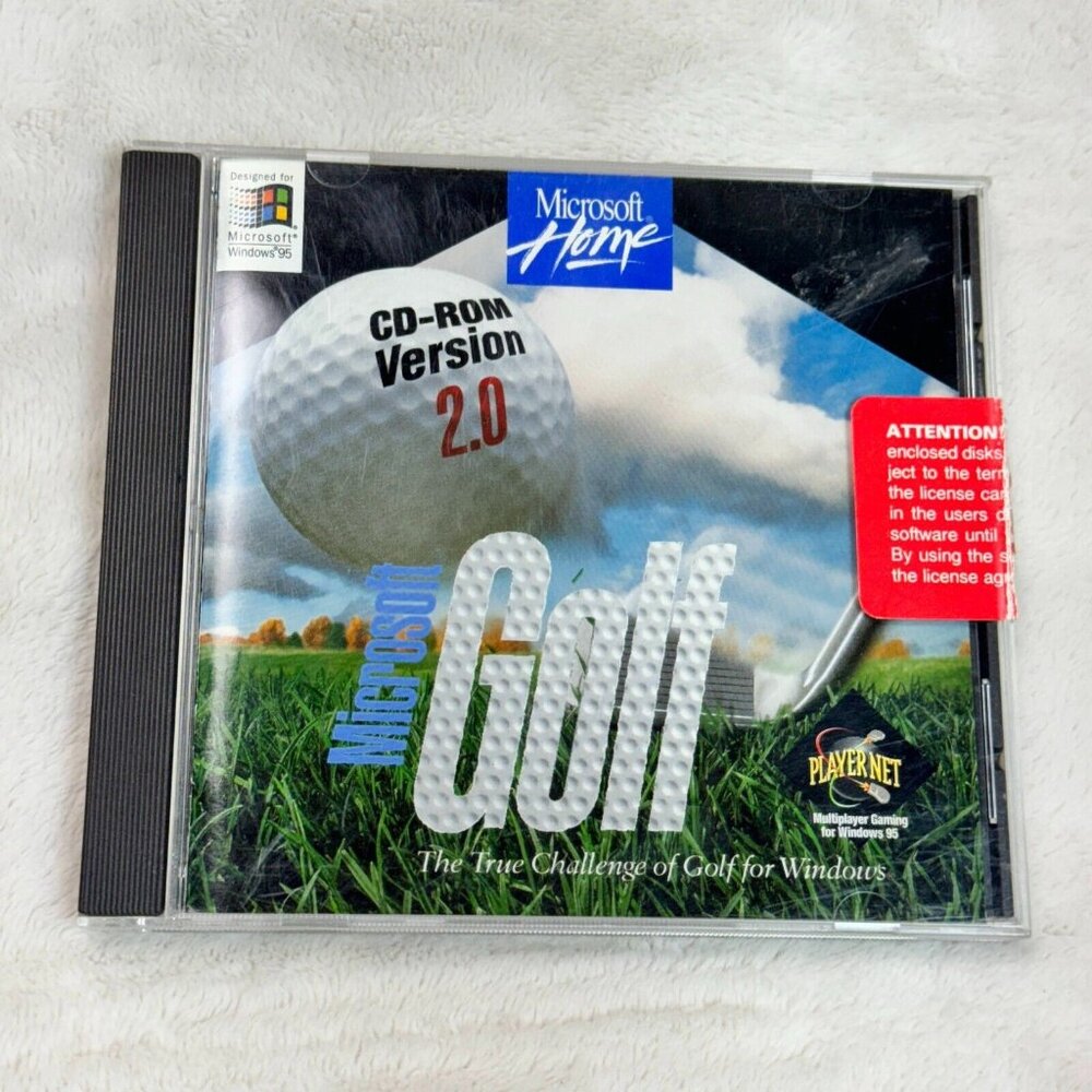 MICROSOFT GOLF 2.0 PC, WIN 1995 - CD ROM Version 2.0